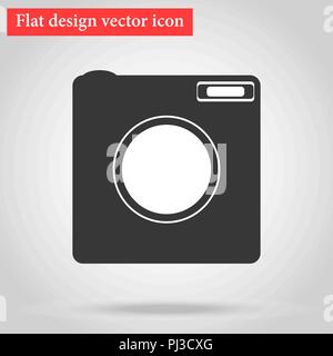 Icon symbol of the flat design of the camera for the photographe Stock Vector