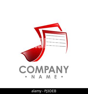 Red color Stacked papers vector icon flat style illustration for web, mobile, logo, application and graphic design Stock Vector
