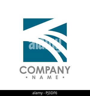 Creative abstract diamond square vector logo design. Abstract negative space logo design shape vector Stock Vector
