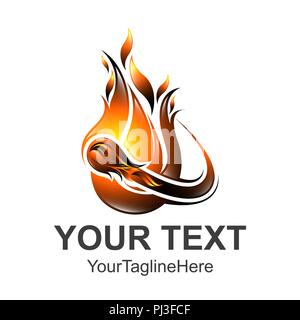 Premium Vector  Flaming torch logo sport fire sign competitions