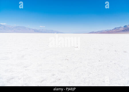 bad water basin  landscape on sunny day ,death valley national park,California,usa. Stock Photo