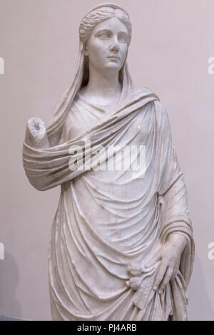 Sabina as Ceres (2nd century), Roman sculpture, Archaeological museum, Ostia Antica, Lazio, Italy Stock Photo