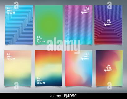 Modern template minimal covers design for brochure, leaflet, flyer, cover, catalog, poster, annual report. Abstract fluid 3d shapes trendy liquid colo Stock Vector