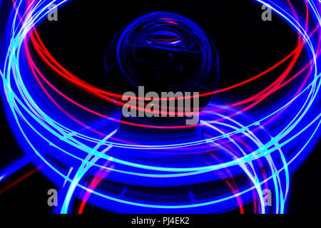 Light Painting with Lensball Stock Photo