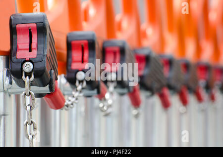 Shopping Carts Locks. Stock Photo