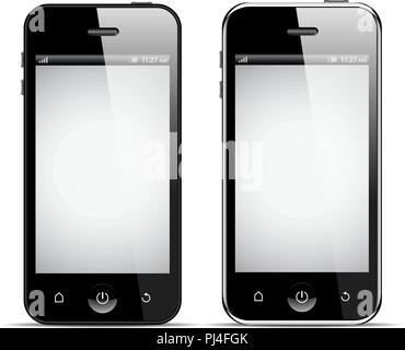 Realistic smartphones, vector illustration Stock Vector Image & Art - Alamy
