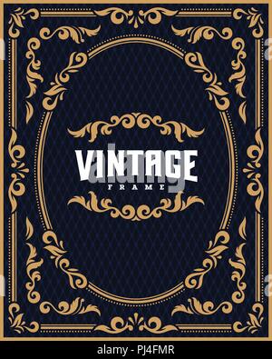 Vintage antique frames / Decorative design elements / Vector / Greeting or invitation card template Stock Vector