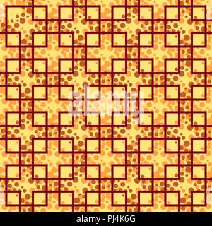 Seamless Background, Abstract Tile Geometric Pattern with Squares and Circles. Vector Stock Vector