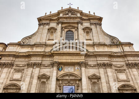 Church of St. Ignatius of Loyola at Campus Martius, Chiesa di Sant'Ignazio di Loyola in Campo Marzio (1650), Rome, Lazio, Italy Stock Photo