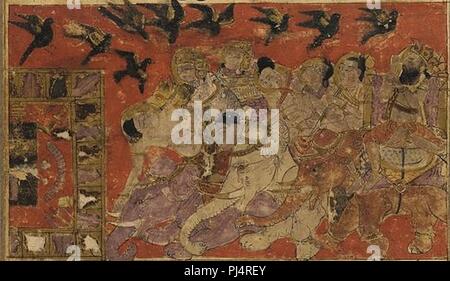 A cropped artwork from the Balami Tarikhnama, depicting the biblical ...