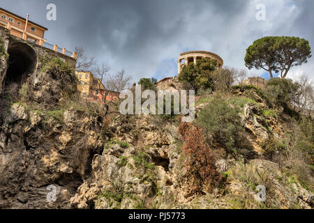 Park, Villa Gregoriana, Tivoli, Lazio, Italy Stock Photo