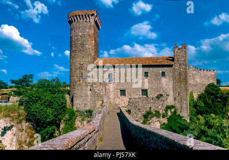 Italy Lazio Montalto di Castro - archaeological park of Vulci - Bridge and caste Stock Photo