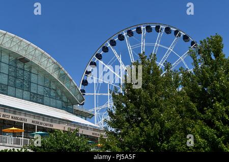 The Millenium Wheel on Chicago’s Navy Pier Stock Photo