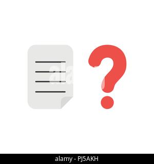 Vector illustration icon concept of written paper with question mark. Stock Vector