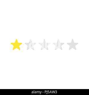 Vector illustration icon concept of one star rating. Stock Vector