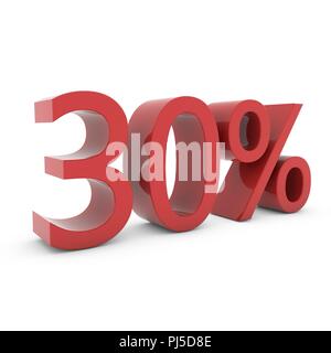 Thirty Percent 30% Stock Photo