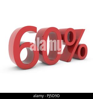 Sixty Percent 60% Stock Photo