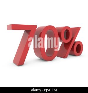 Seventy Percent 70% Stock Photo