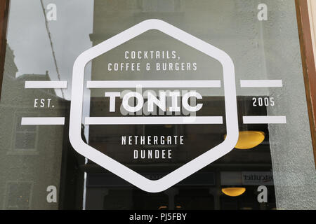 Trendy Tonic cafe/bar on Nethergate, in the West End of Dundee, in Scotland, UK Stock Photo