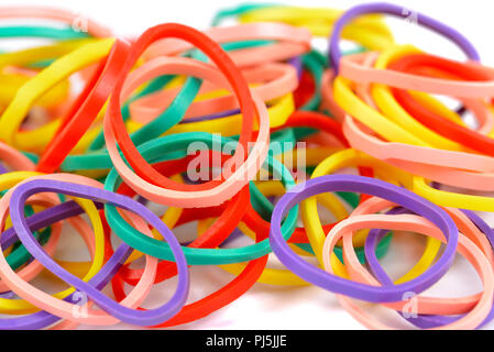 Colorful rubber band texture Stock Photo