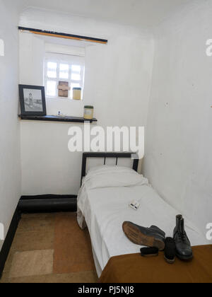 One of the cells at Peterhead Prison, Scotland.  Originally opened in 1888, the prison closed in 2013 and is now maintained as a museum. Stock Photo