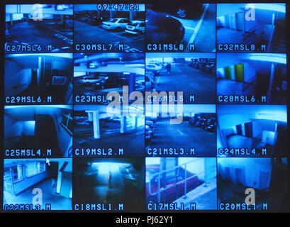CCTV control room screen, England, UK Stock Photo