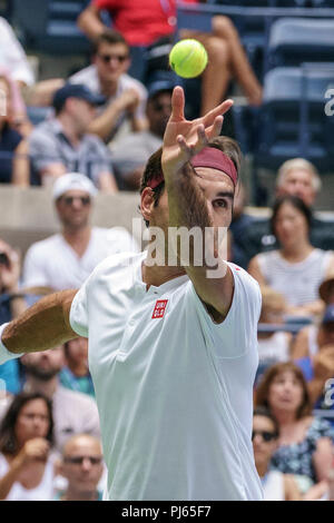 Polo Tennis Federer US Open 2018 - Uniqlo, Taille L, Blanc, Occasion Très Bon état