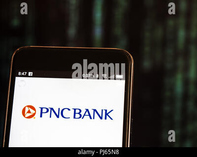 Pnc Financial Services Logo Seen Displayed On A Smart Phone Stock