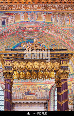 Mosaics (5th century), Basilica of Santa Maria Maggiore interior, Rome, Lazio, Italy Stock Photo