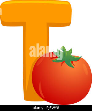 Illustration of Vegetables Alphabet, a Red Letter Z and a Zucchini ...