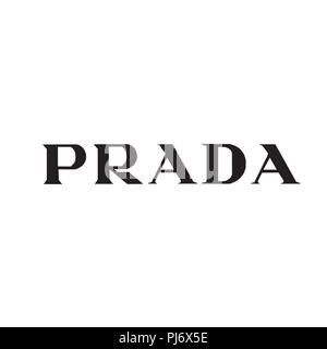 PRADA logo fashion luxury brand italy clothes illustration Stock Photo -  Alamy