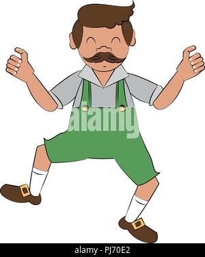 Bavarian man cartoon Stock Vector