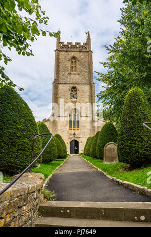 The church of All Saints a grade 1 (grade i) listed building, Nunney, Somerset, England UK Stock Photo