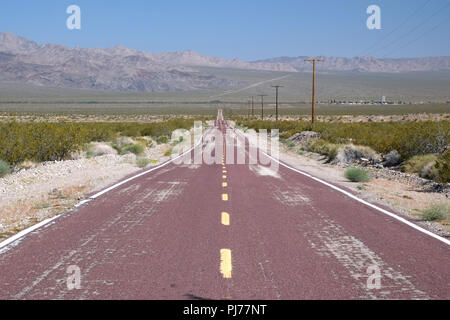 Kelbaker Road in the Mojave Desert of California near Baker Stock Photo