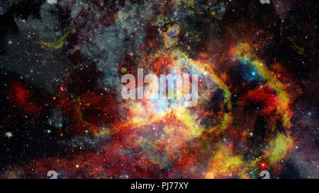 Bright massive stars in the nebula. Elements of this image furnished by NASA. Stock Photo