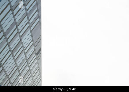 Stunning architectural dynamic shape building with blank space Stock Photo