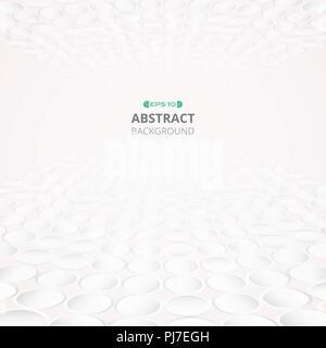 Abstract of gray round perspective pattern background. Presenting with copy space texting. Illustration vector eps10 Stock Vector