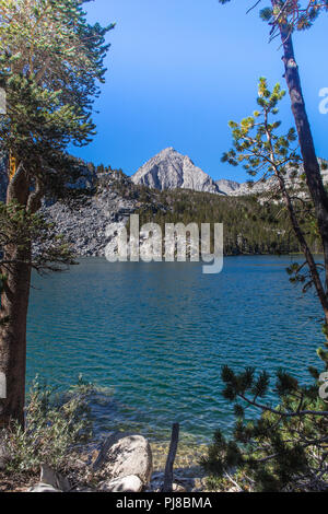 2nd Lake on the Hilton Lakes Trail in the Eastern Sierra Nevada Mountains California USA Stock Photo