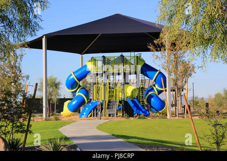 Outdoor Park Playground Equipment Stock Photo