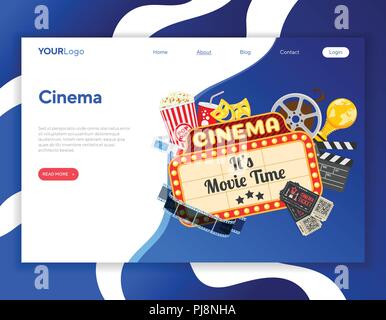 Cinema and Movie time Stock Vector