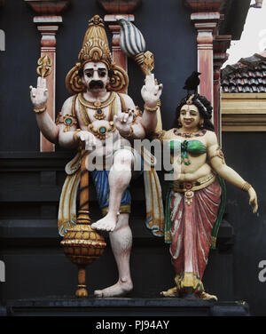 Hindu statues in a temple in Trincomalee, Sri Lanka Stock Photo