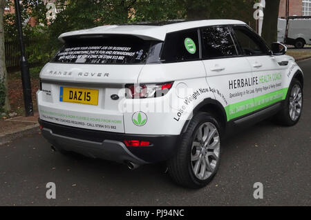 Sign Written Range Rover Herbalife Health Coach Range Rover Evoque Sign written car from a low ...