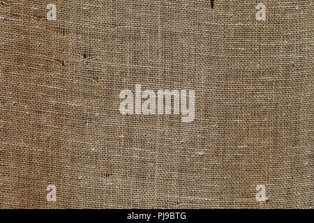 Texture of a linen bag close-up Stock Photo
