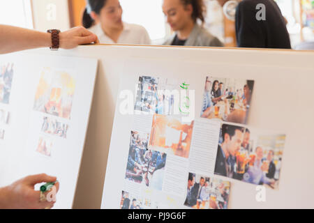 Creative designers reviewing story board proofs Stock Photo