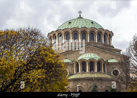 SOFIA, BULGARIA -NOVEMBER 12, 2017: Cathedral Church St. Nedelya in Sofia, Bulgaria Stock Photo