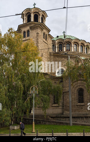 SOFIA, BULGARIA -NOVEMBER 12, 2017: Cathedral Church St. Nedelya in Sofia, Bulgaria Stock Photo