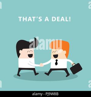 Business people shaking hands Businessmen making a deal successful business concept Stock Vector