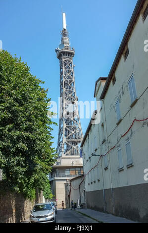 The Metallic tower of Fourvière (Tour Métallique de Fourvière) at night