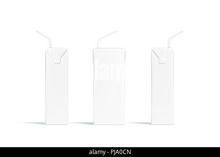 Download Cardboard Juice Box With Straw Mockup Isolated On White Background 3d Rendering Stock Photo Alamy