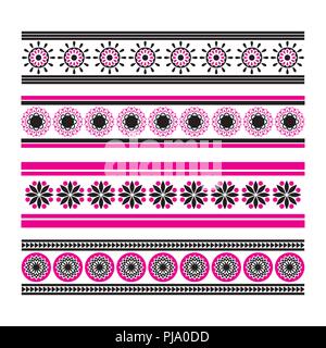 Flatted Style Borders Stock Vector